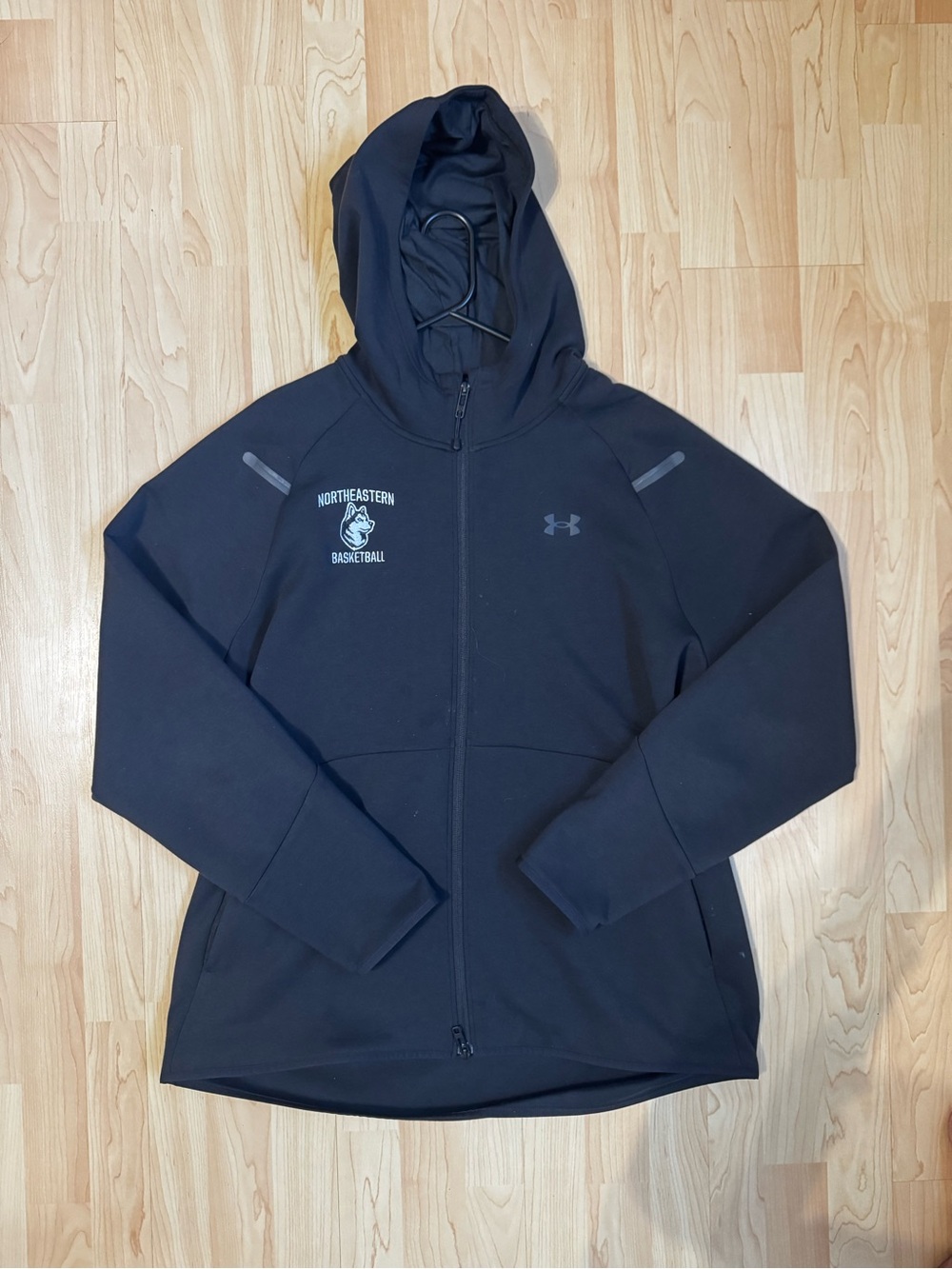 Under Armour Black Northeastern Basketball Hooded Full-Zip Jacket